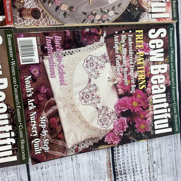 Vintage Sew Beautiful Martha Pullen 4 pc Magazine Bundle Heirloom Sewing 2000 - Picture 5 of 8